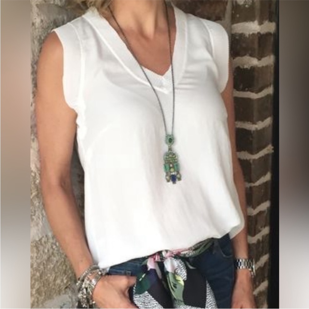CAbi Style 5256 White Carmen Ruffle
Top M